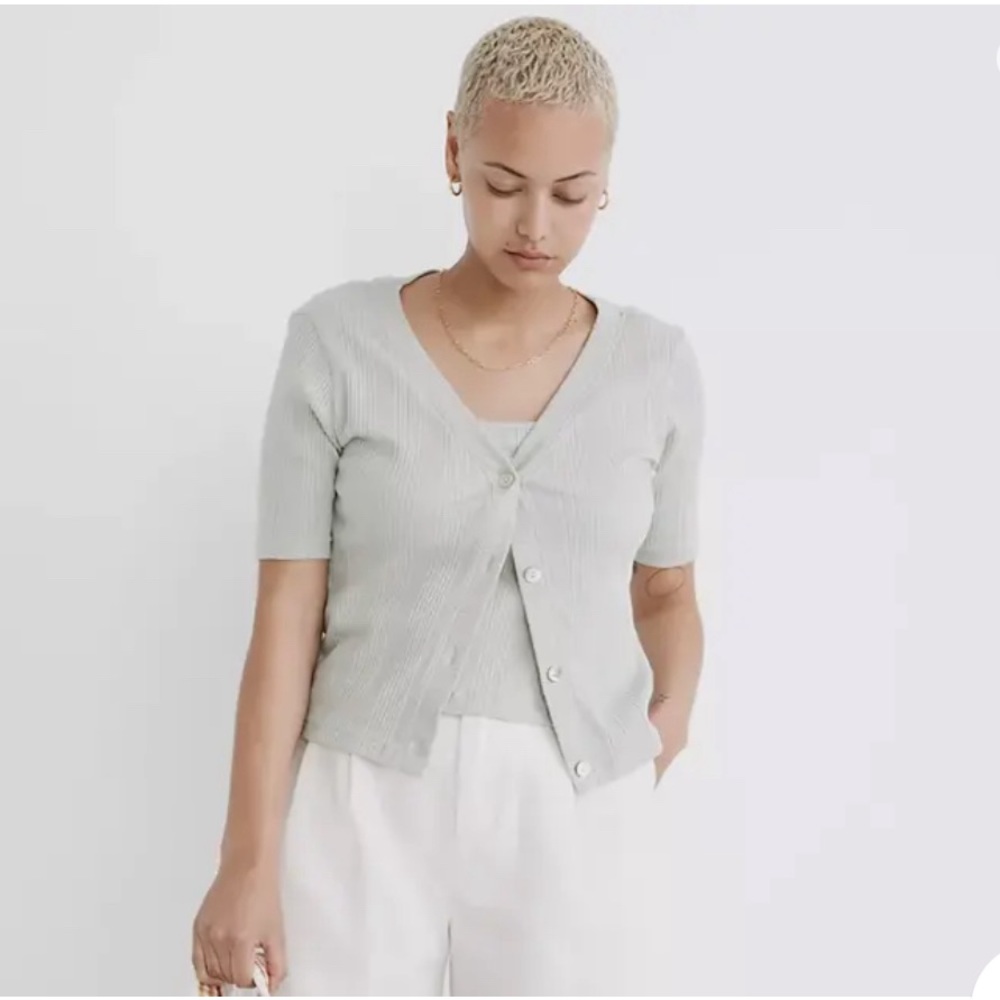NWT Madewell Pointelle Cardigan Twin Set NF467 Size S